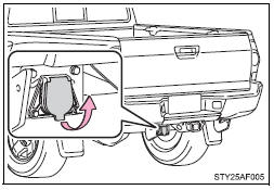 Use the wire harness stored in the rear end under the vehicle body.
