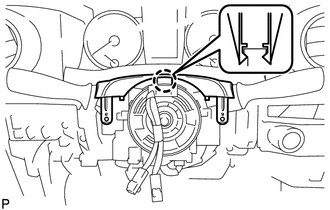 (a) Disengage the claw to remove the upper steering column cover.