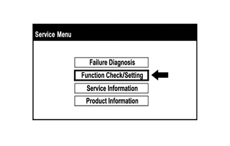 (c) Select "Panel & Steering Switch" from the "Function Check/Setting I" screen.