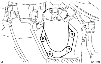 (a) Remove the 4 clips and steering column hole cover.
