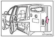 The door cannot be opened from inside the vehicle when the locks are set.