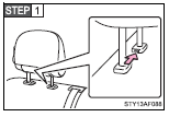 Push a flathead screwdriver into the slot.