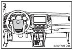 ●The pad section of the steering wheel or dashboard near the front passenger
