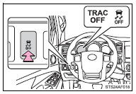 Press and hold the VSC OFF switch for more than 3 seconds while the vehicle is