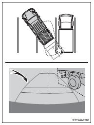 Visually check the surroundings and the area behind the vehicle.