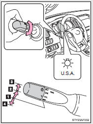 The daytime running lights turn