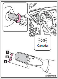 The daytime running lights turn