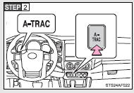 Press the A-TRAC switch to activate the system.