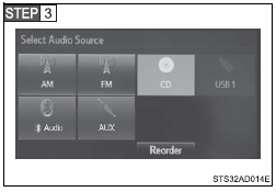 Select the desired audio source.