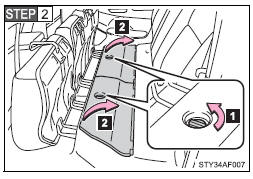 Turn the knob counterclockwise.