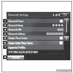 Bluetooth® power on/off