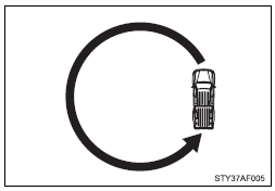 When “C” appears on the display, drive the vehicle at 5 mph (8 km/h) or less