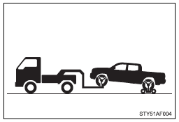 Vehicles with an automatic transmission: Use a towing dolly under the rear wheels.