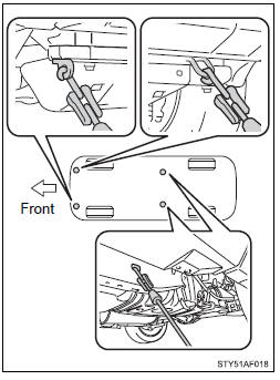 If your Toyota is transported by a flat bed truck, it should be tied down at