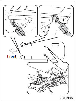 If your Toyota is transported by a flat bed truck, it should be tied down at