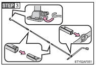 Assemble the jack handle extension as shown.