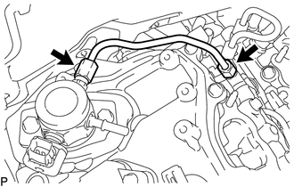 (a) Loosen the 2 union nuts of the No. 1 fuel pipe sub-assembly.