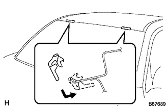 (a) Install 2 new No. 1 windshield glass stoppers to the vehicle body as shown