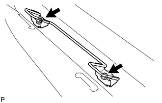 (a) Remove the 2 bolts and child restraint seat anchor bracket sub-assembly.