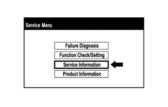 (c) Select "Version Information" from the "Service Information" screen.