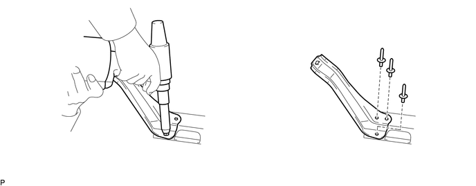 7. INSTALL FRONT BUMPER INNER ARM SUB-ASSEMBLY RH