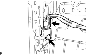 (a) Disconnect the connector from the seat position airbag sensor.