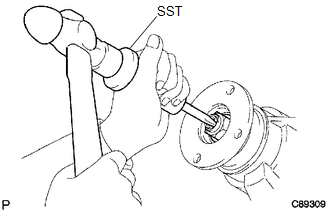 (a) Using SST and a hammer, unstake the nut.