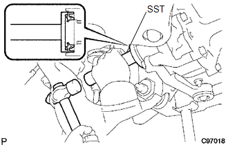 (a) Using SST and a hammer, install a new oil seal.