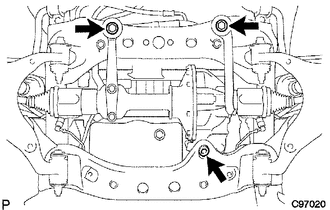 (a) Remove the bolt and separate the front differential breather tube bracket.