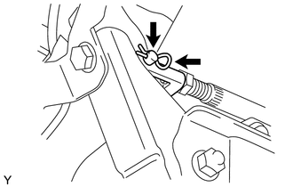 (a) Remove the clip and push rod pin, and then separate the push rod clevis.