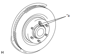 (a) Place matchmarks on the front disc and the front axle hub and remove the