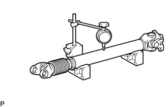 (a) Using a dial indicator, check the propeller shaft runout.