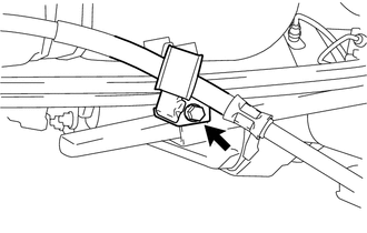 (a) Install the parking brake cable with the bolt.
