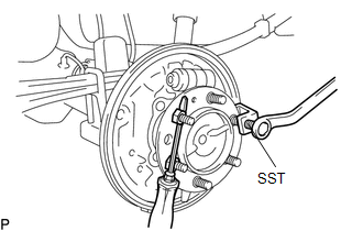(a) Using SST, remove the hub bolt.