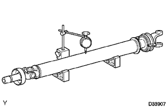 (a) Using a dial indicator, check the propeller shaft with center bearing assembly