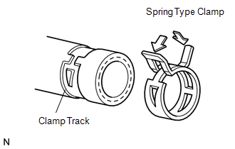 (a) Before removing the hose, check the clamp position so that it can be reinstalled