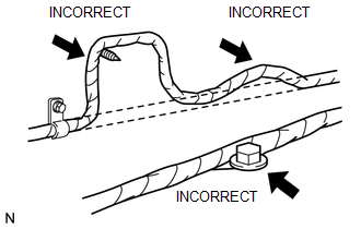 (1) If removing a wire harness, check the wiring and clamping before proceeding