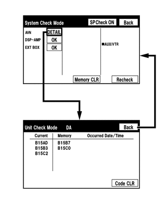 (1) If the check result is "DETAIL", touch the displayed check result to view