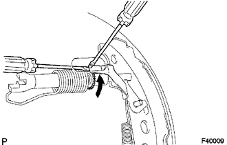 (a) Release the parking brake, and remove the rear brake drum.