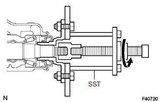 (a) Using SST, remove the companion flange.