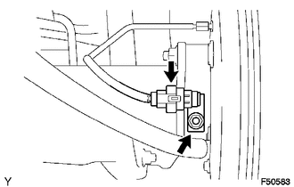 (a) Install the rear speed sensor with the nut.