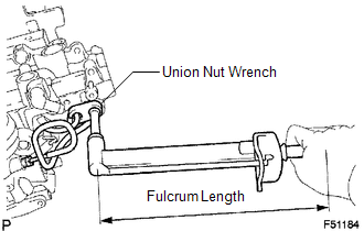 (a) Using a union nut wrench, install the brake actuator tube No. 1.