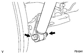 (a) Install the shock absorber with the bolt, nut and washer.