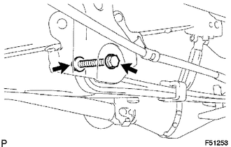 (a) Remove the nut, washer and through bolt.