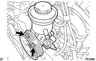 (a) Install the vane pump assembly with the 2 bolts.