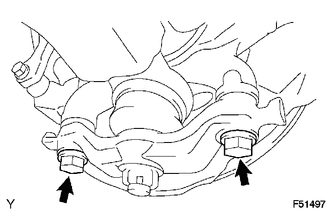 (a) Install the front suspension lower arm with the 2 bolts.