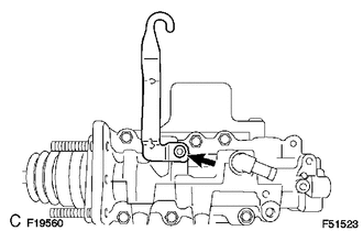 (a) Using a hexagon wrench (5 mm), install the brake actuator bracket with the