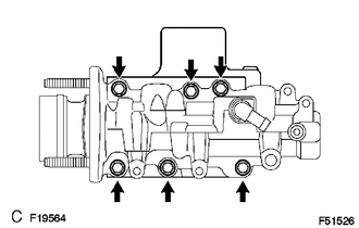 (a) Place a new gasket on the master cylinder solenoid and install them onto