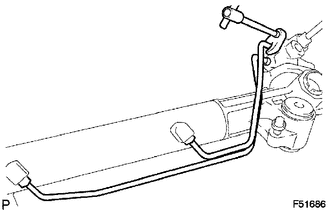 (a) Using a union nut wrench, remove the 2 pressure tubes.