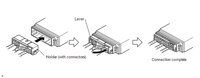 12. DISCONNECTION OF CONNECTORS FOR FRONT AIRBAG SENSOR, SIDE AIRBAG SENSOR ASSEMBLY